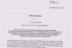 Bescheinigung Erwerb der Fachkunde im Strahlenschutz 2015