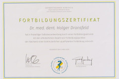 Bescheinigung Nachweis kontinuierlicher qualifizierter Fortbildung 2020